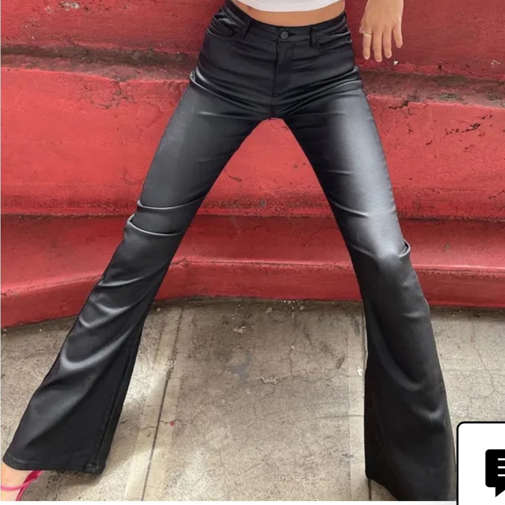 Edikted faux leather Luna flare NWT